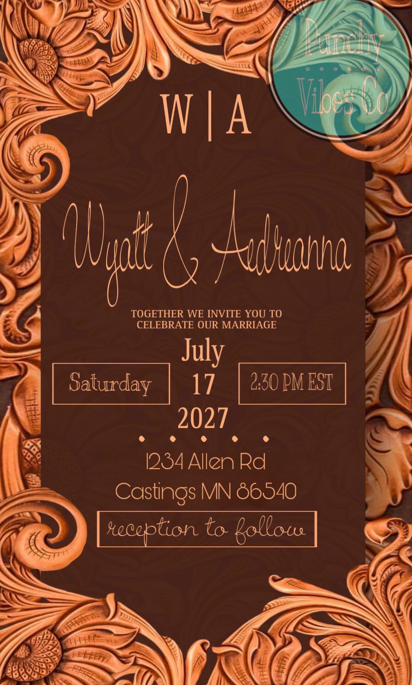 Western Wedding Invitation