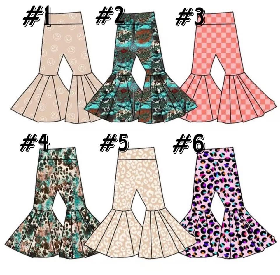 Girls Bell Bottom Pants (pre—mid/late June)