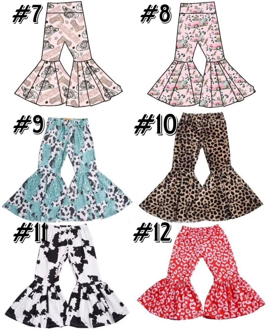 Girls Bell Bottom Pants (pre—mid/late June)