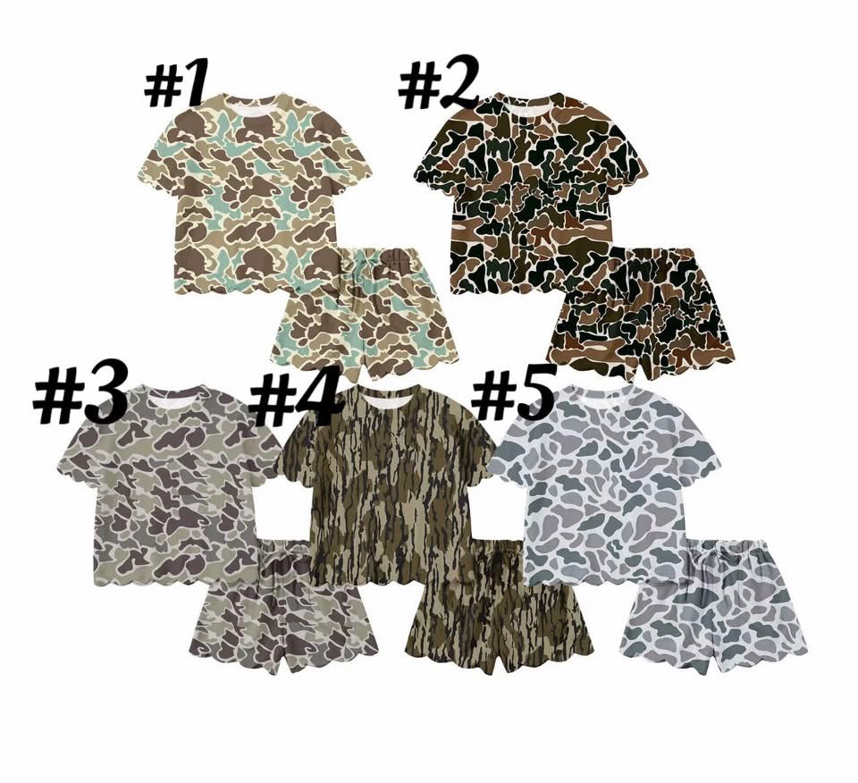 Girls T-shirt/ Scallop shirt set