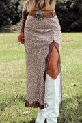 Cheetah Slit Skirts
