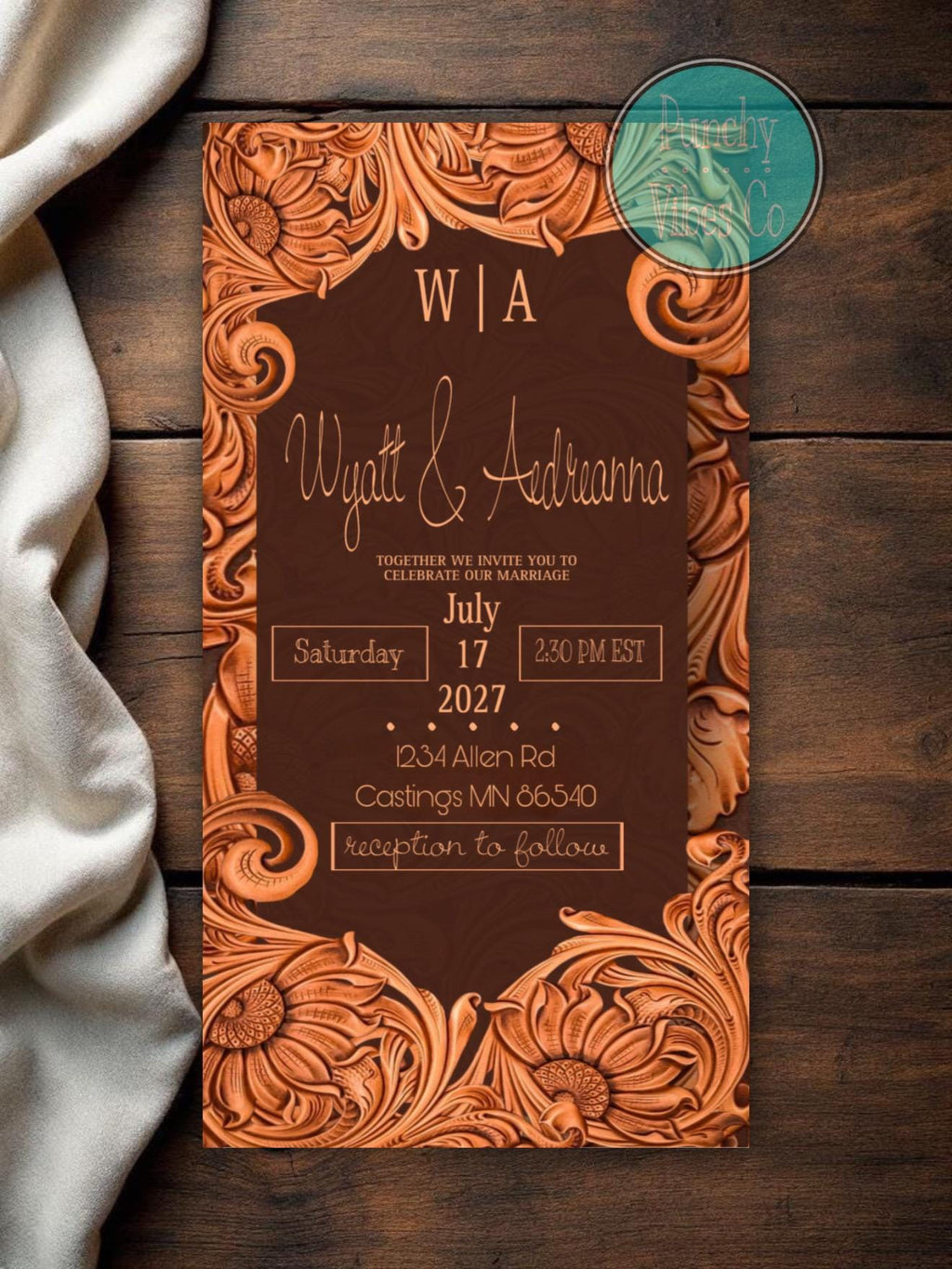 Western Wedding Invitation